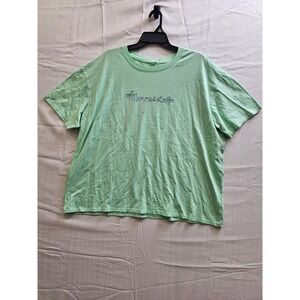State of Mine‎ Minnesota Embroidered Graphic Tee Mint Green Cotton XL 16470